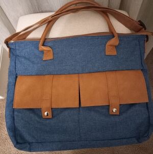 Blue and Tan  Bag